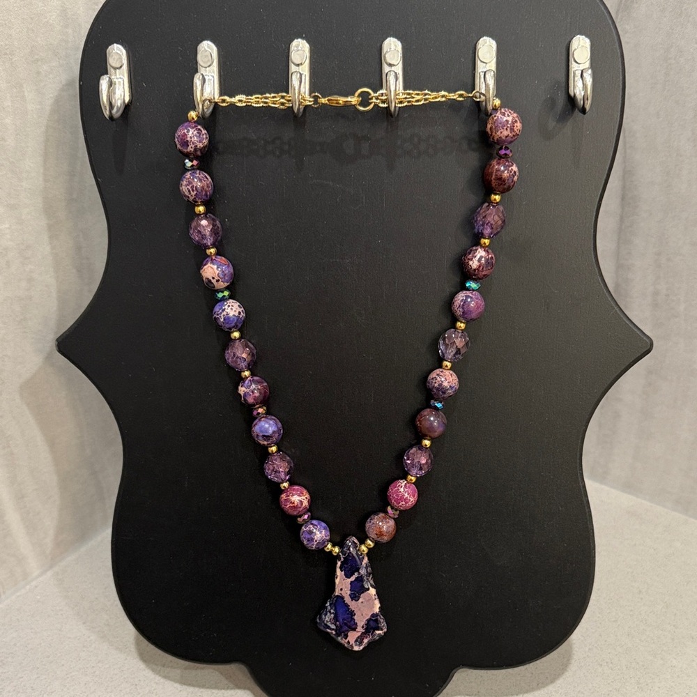 Purple Beaded Necklace